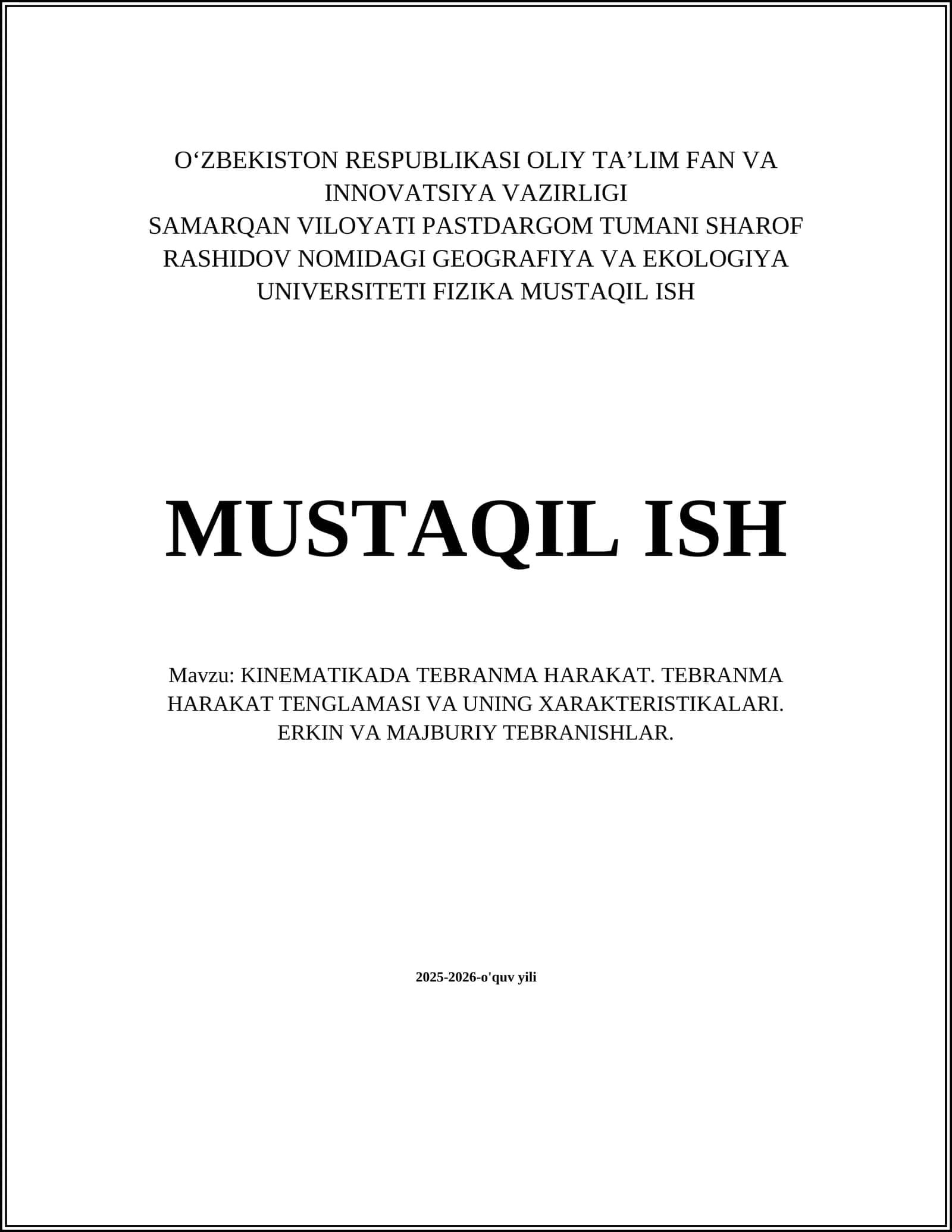 KINEMATIKADA TEBRANMA HARAKAT 1