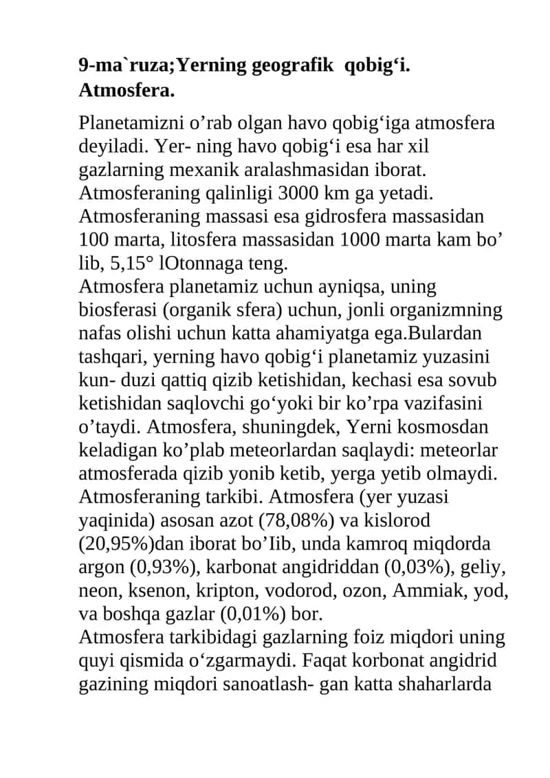 Atmosfera 1
