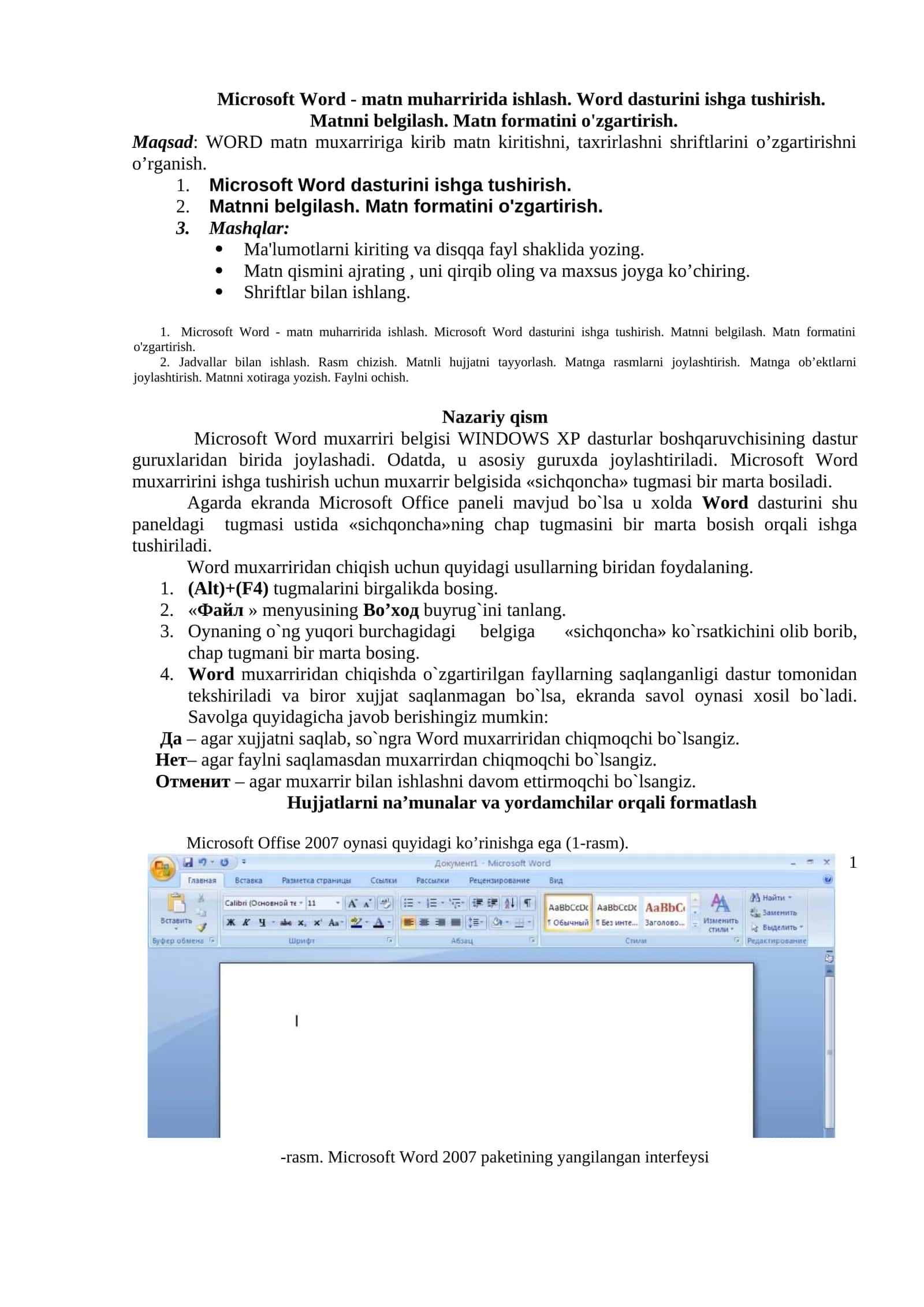 Microsoft Word - matn muharririda ishlash 1