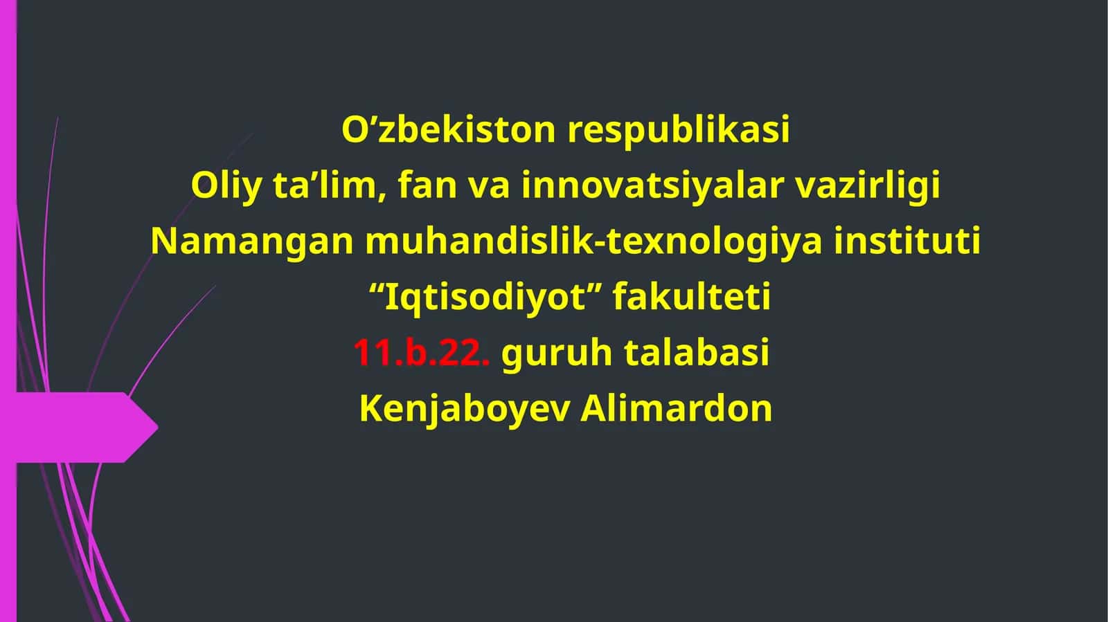 Marketing dasturlari va biznes rejasi 1