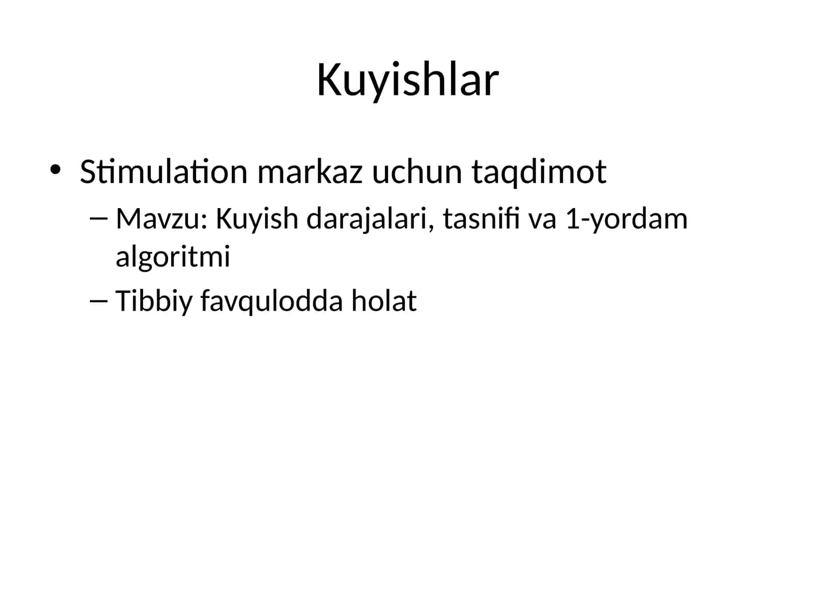 Kuyishlar 1