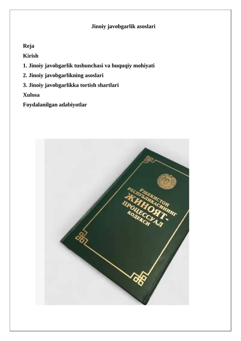 Jinoiy javobgarlik asoslari 1