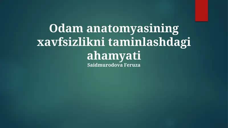 Odamlarning anatomiyasi 1