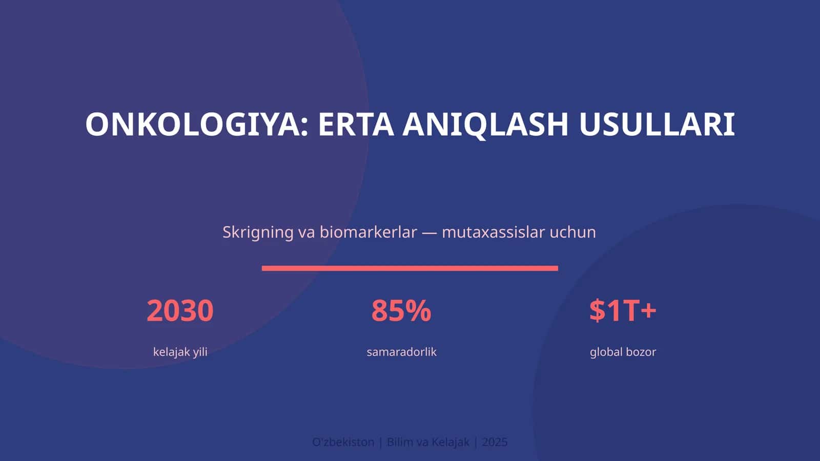 Onkologiya: erta aniqlash usullari 1
