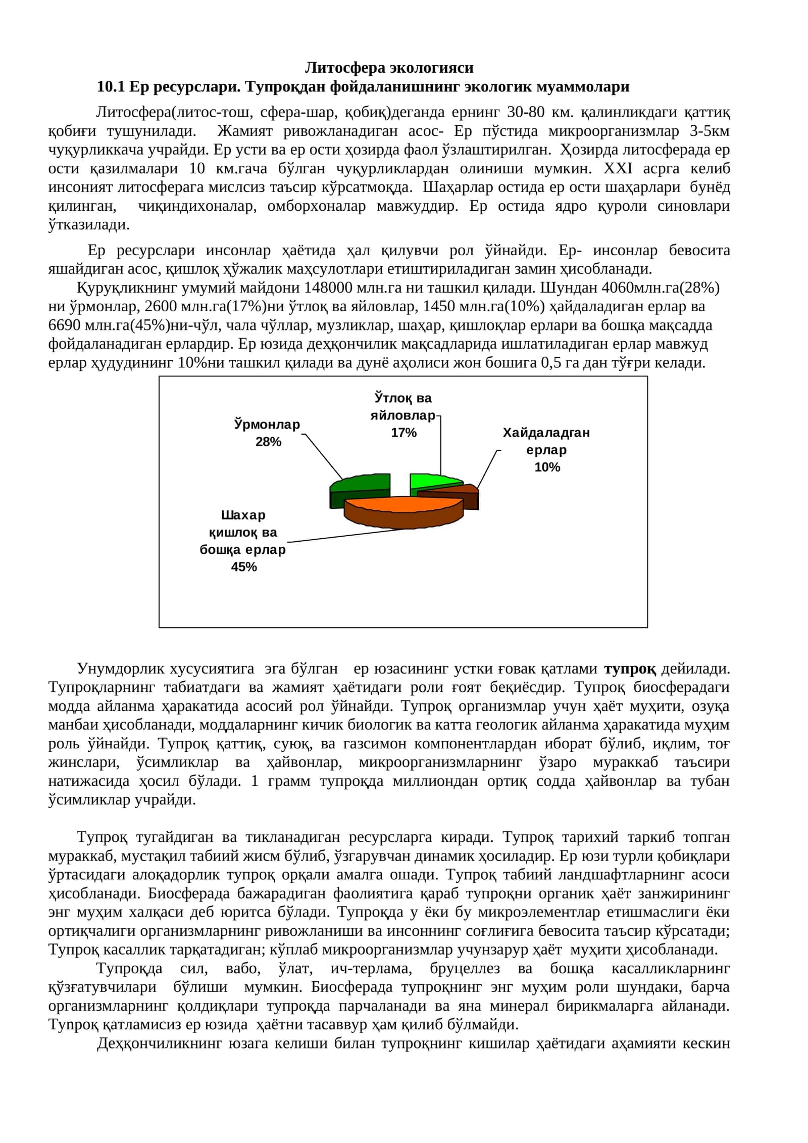 Литосфера экологияси 1