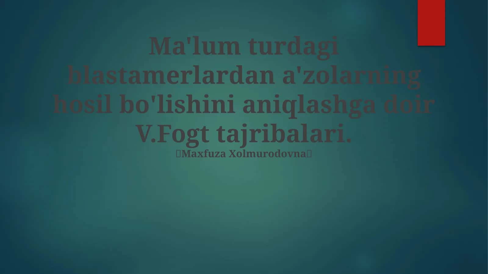 Vogtning Tajriba Dizayni va Texnikalari 1
