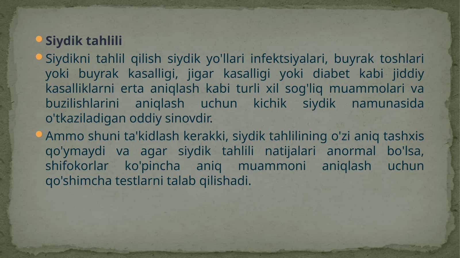 Siydik tahlili 1
