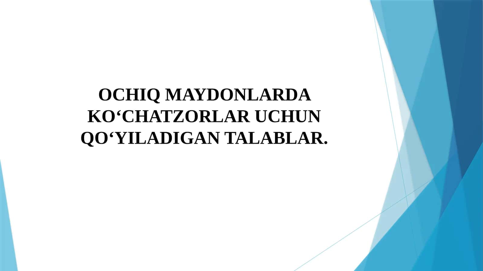 Ko'chatxonalarni yangilash 1