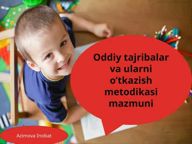 Oddiy tajribalar va ularni o'tkazish metodikasi 1