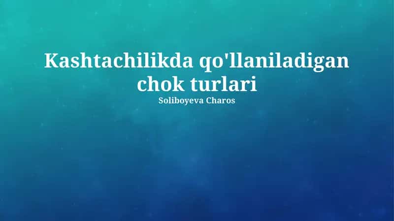 Yassi tikuvlar 1