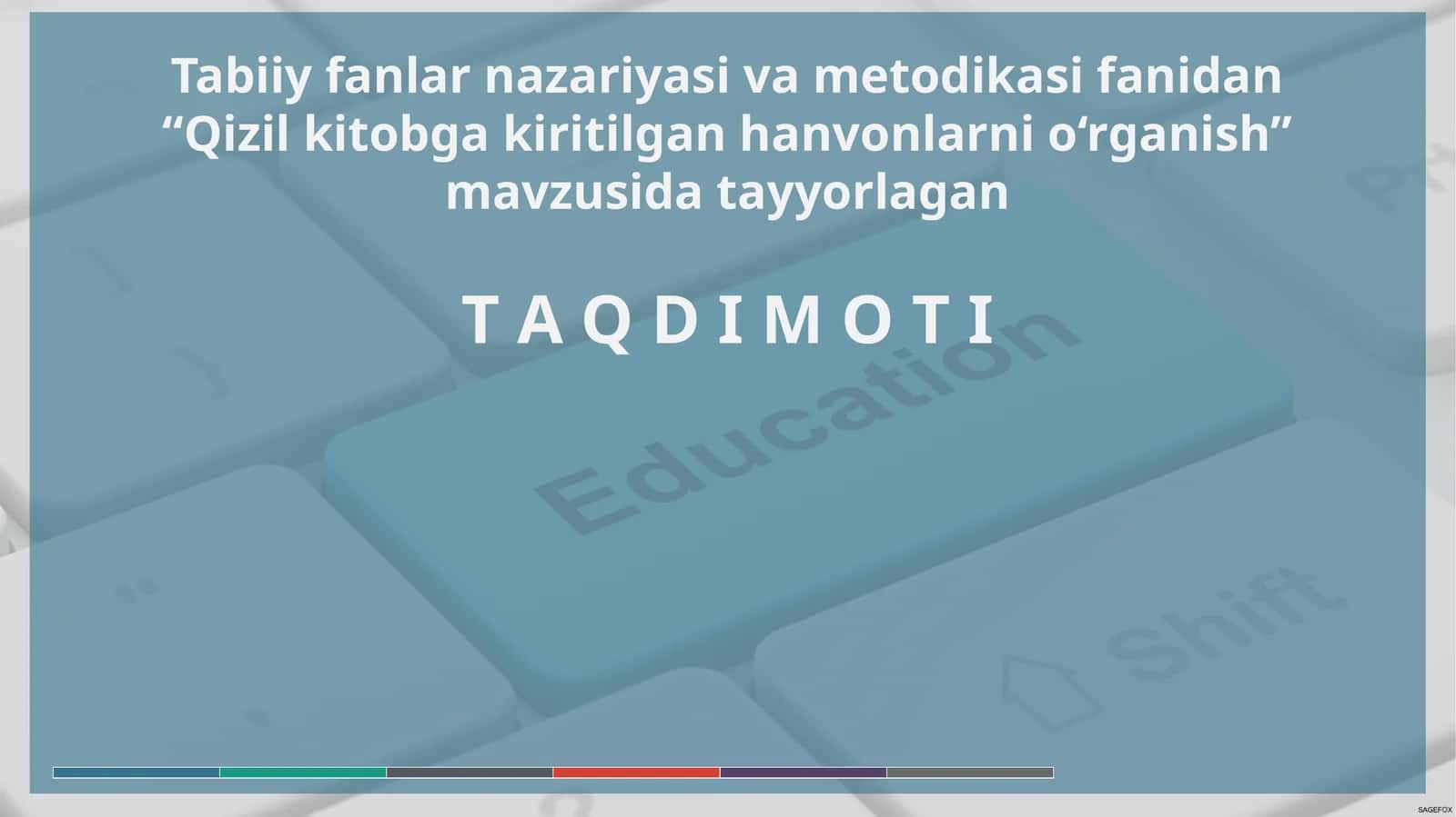 Qizilkitobgakiritilgan hanvonlarni o‘rganish 1