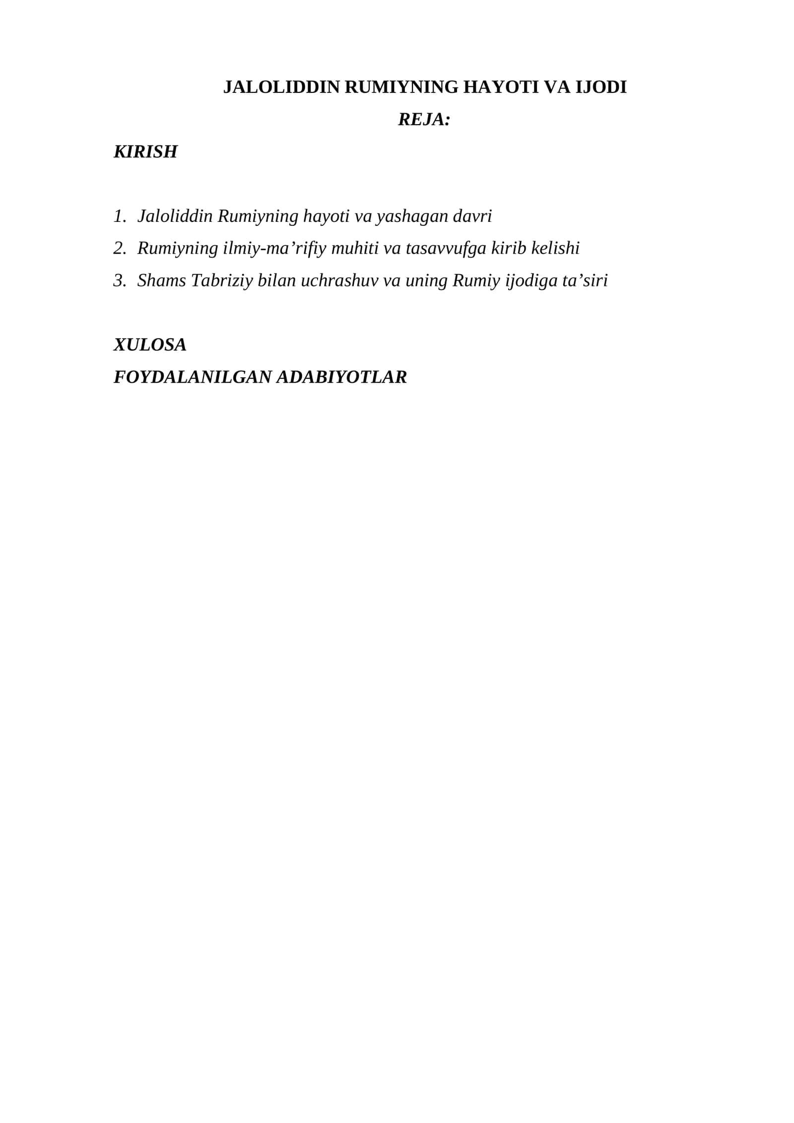 JALOLIDDIN RUMIYNING HAYOTI VA IJODI 1