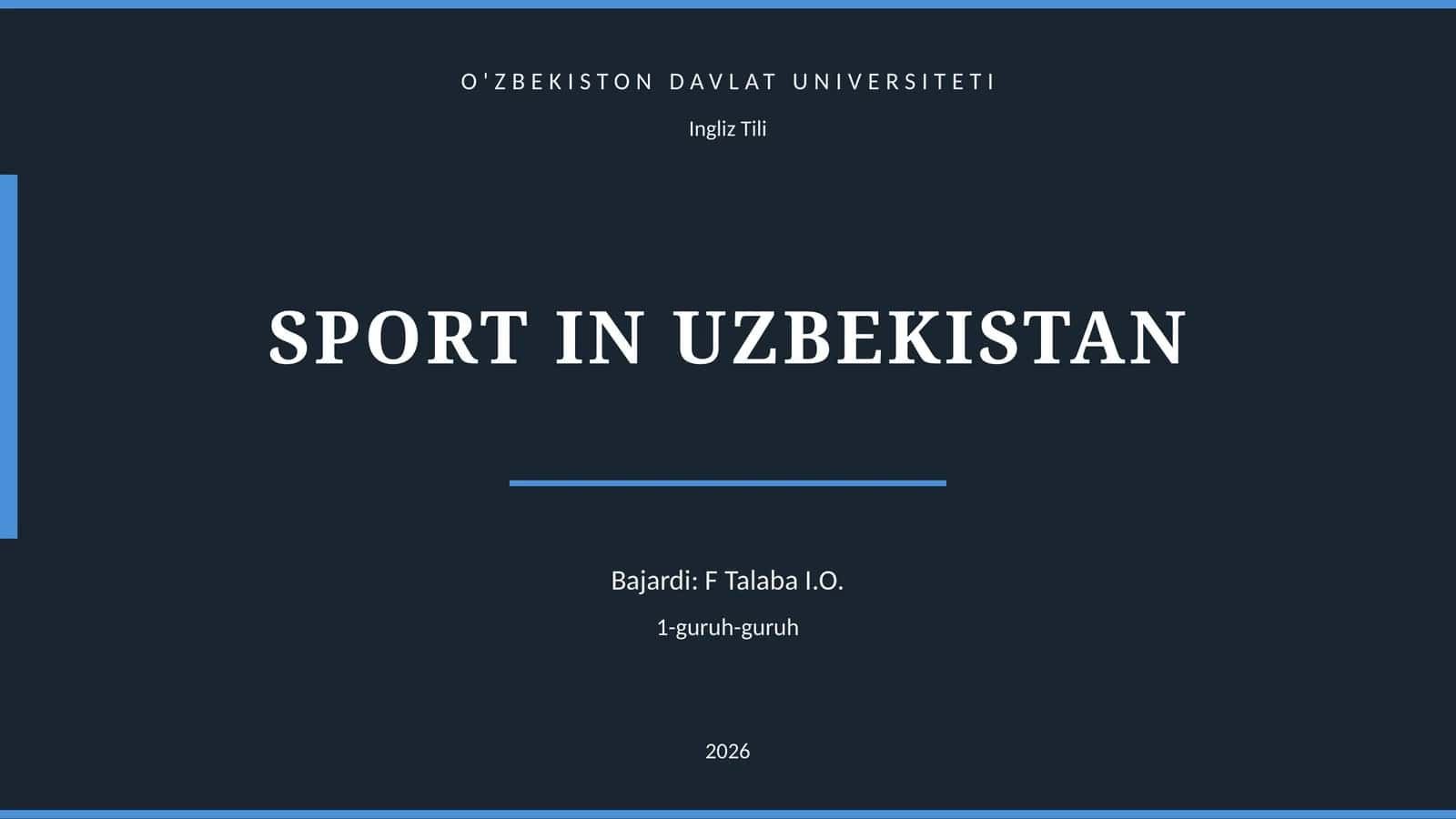 SPORT IN UZBEKISTAN 1