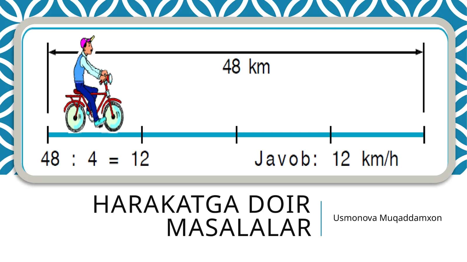 Harakatga doir masalalar 1