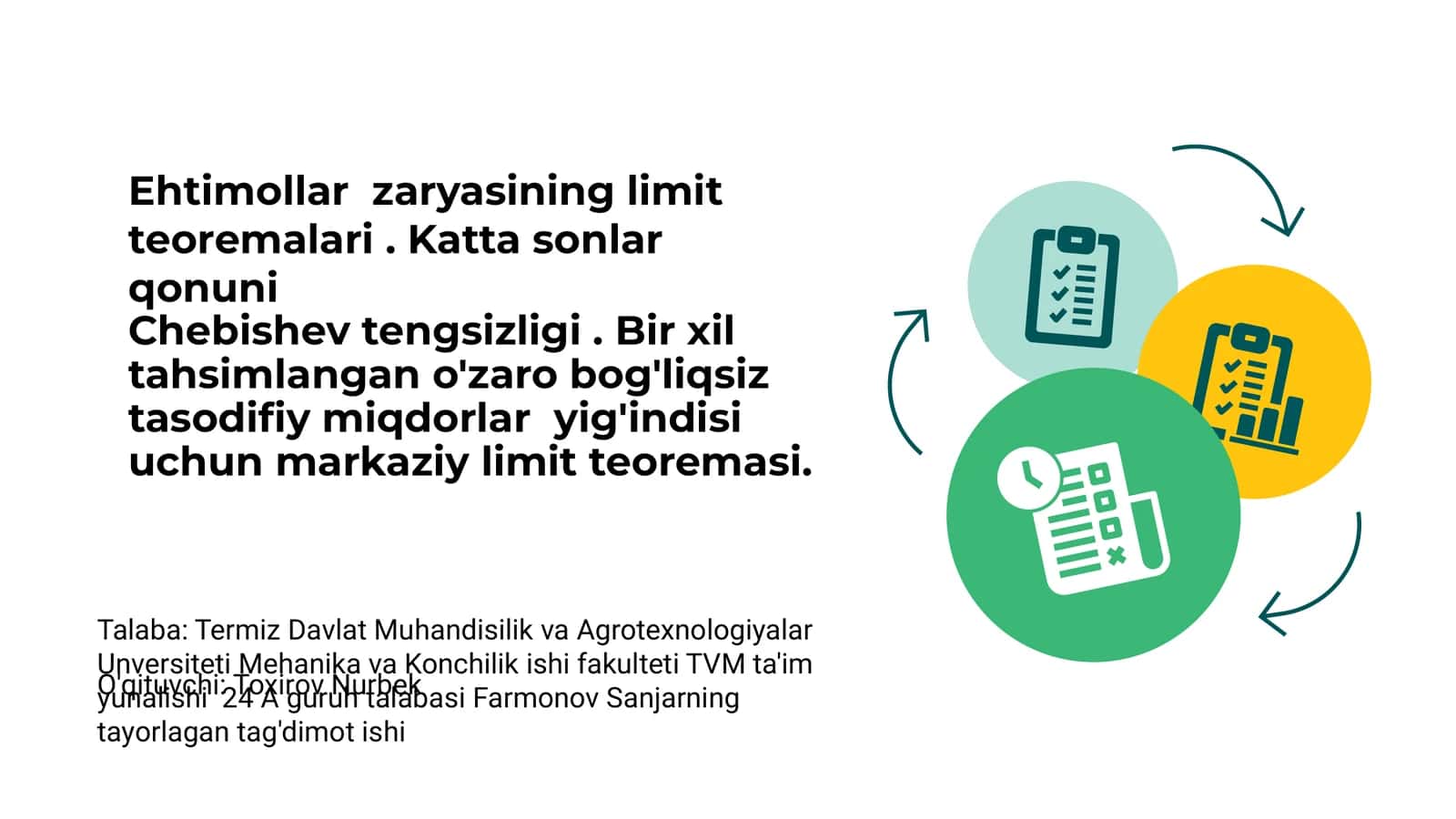 Ehtimollar Zaryasining Asoslari 1