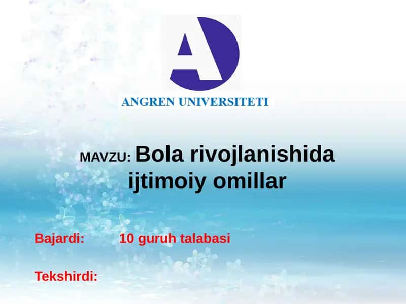 Bolarivojlanishidaijtimoiyomillar 1