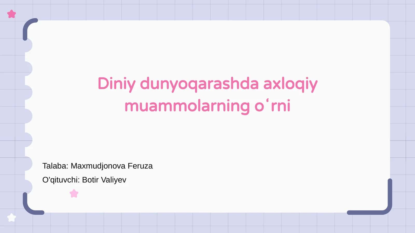 Diniy dunyoqarashda axloqiy muammolarning oʻrni 1