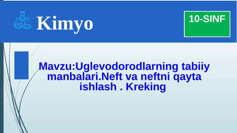 Uglevodorodlarning tabiiy manbalari 1