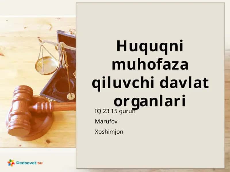 Huquqnimuhofazaqiluvchidavlatorganlari 1