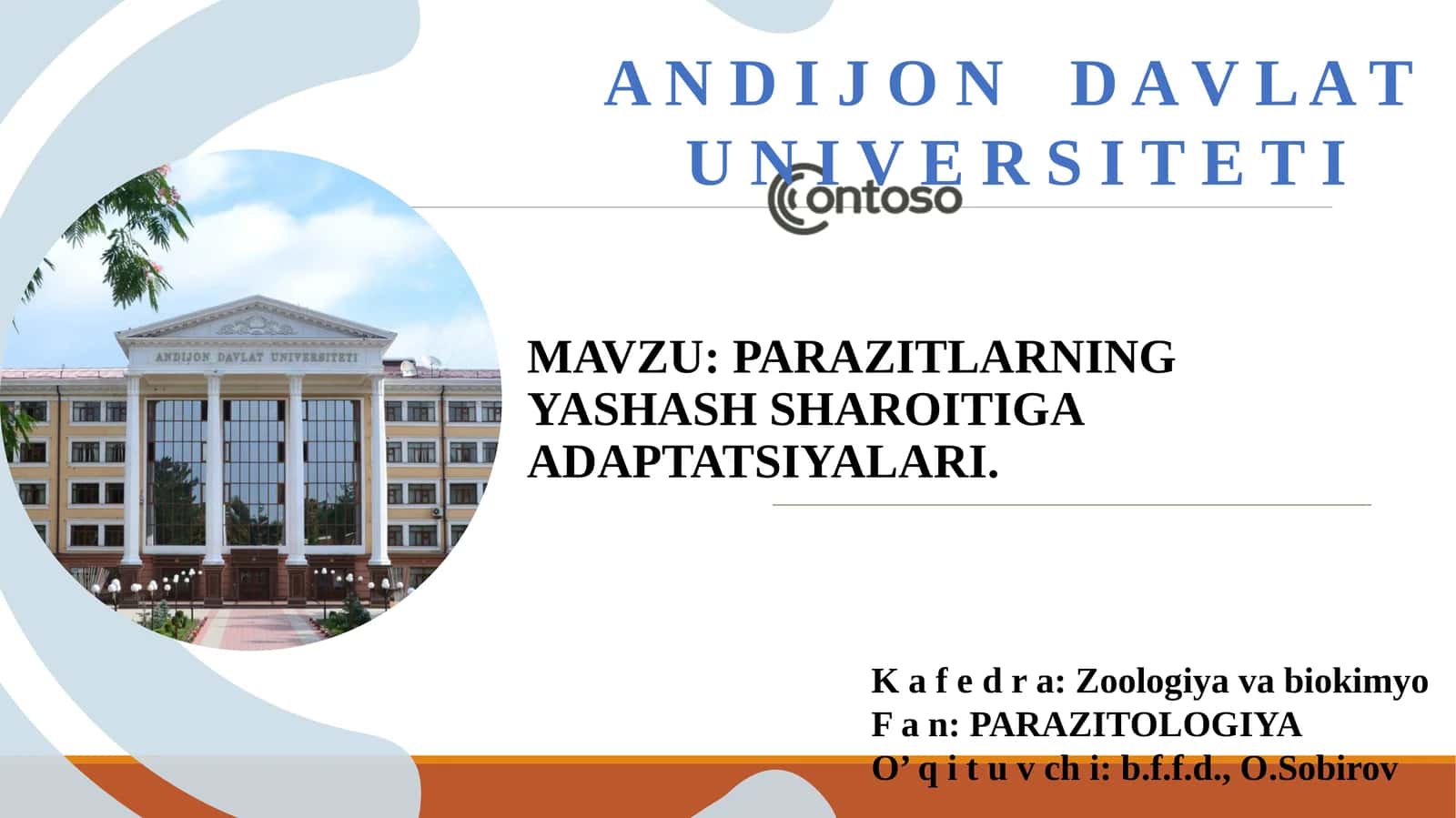 Parazitlarning yashash sharoitiga adaptatsiyalari 1