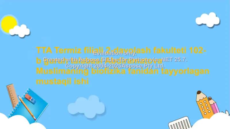Eshitish biofizikasi elementlari. Koxlear implantatsiya 1