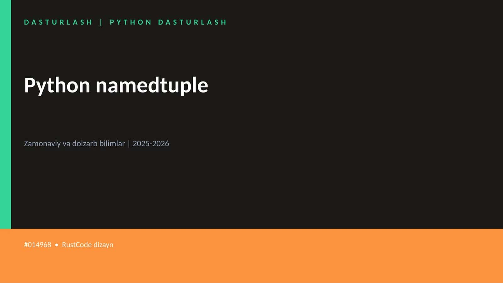 DASTURLASH | PYTHON DASTURLASH 1
