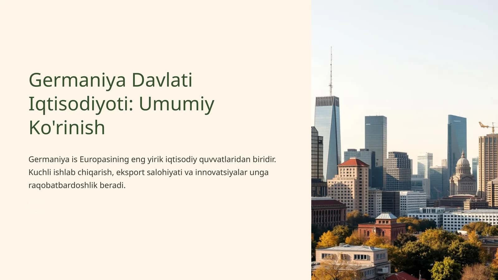 Germaniya Davlati Iqtisodiyoti 1