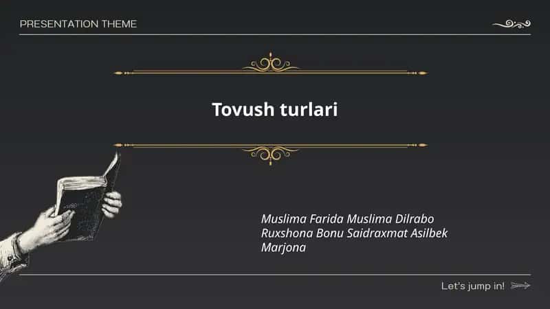 Tovush turlari 1