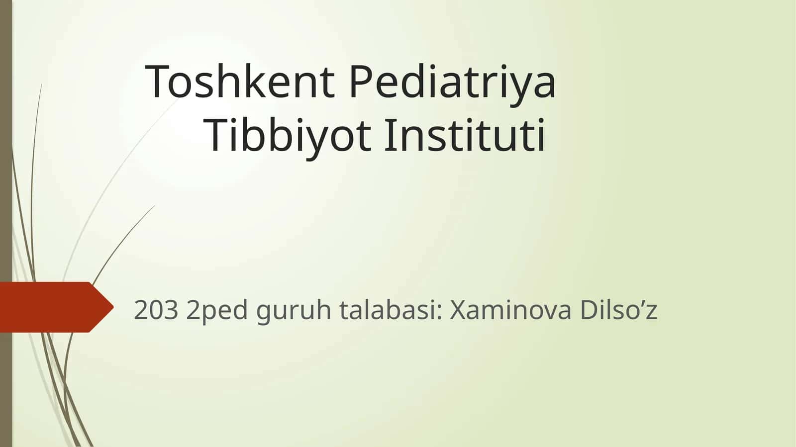 Toshkent Pediatriya Tibbiyot Instituti 1