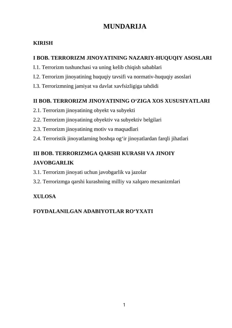 TERRORIZM JINOYATINING NAZARIY-HUQUQIY ASOSLARI 1