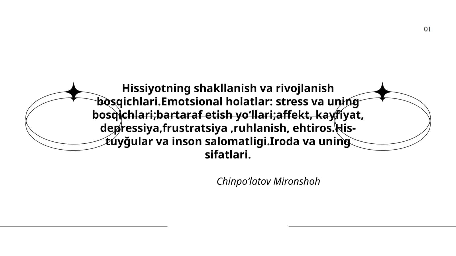 Hissiyotning shakllanish va rivojlanish bosqichlari 1