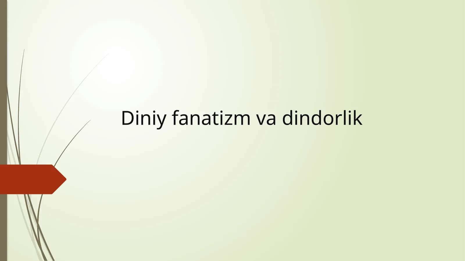 Diniy fanatizm va dindorlik 1