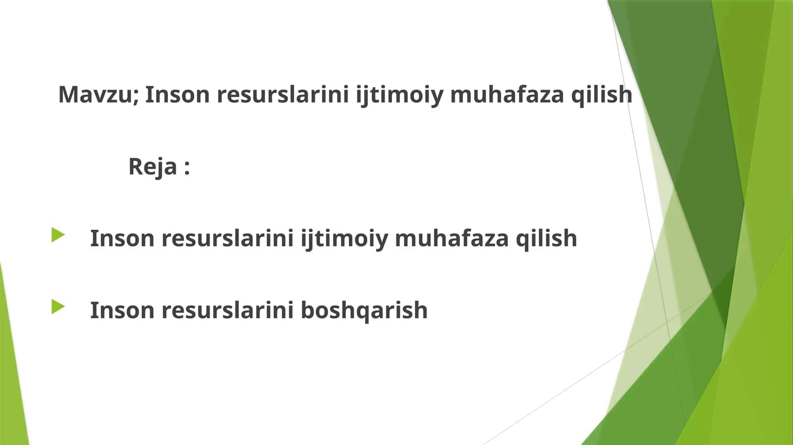 Inson resurslarini ijtimoiy muhafaza qilish 1