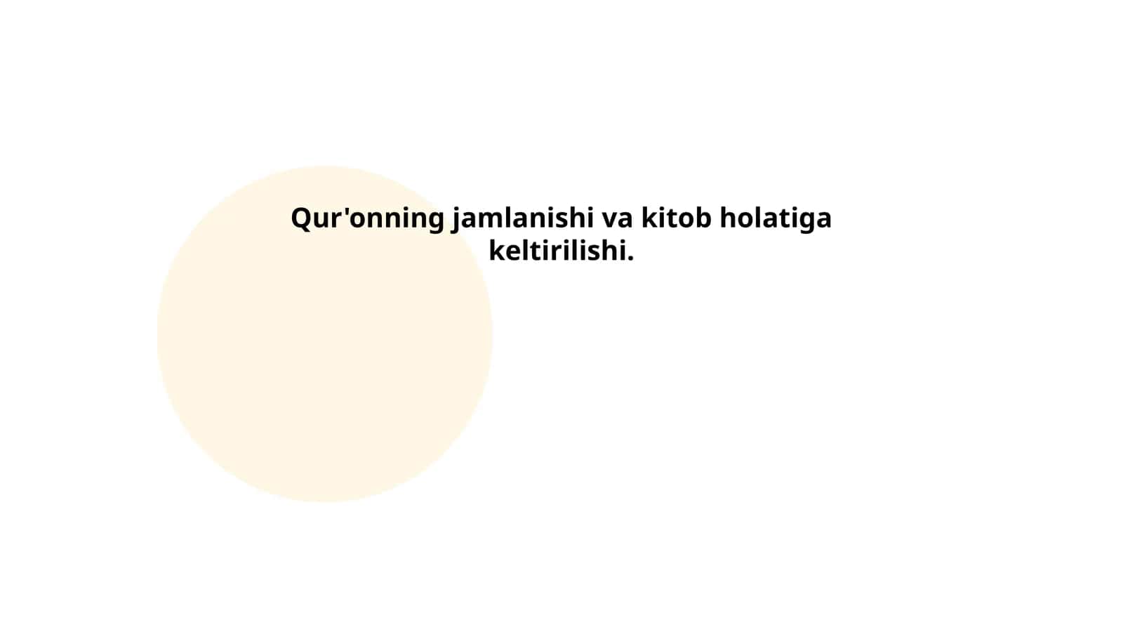 Qur'onning jamlanishi va kitob holatiga keltirilishi 1