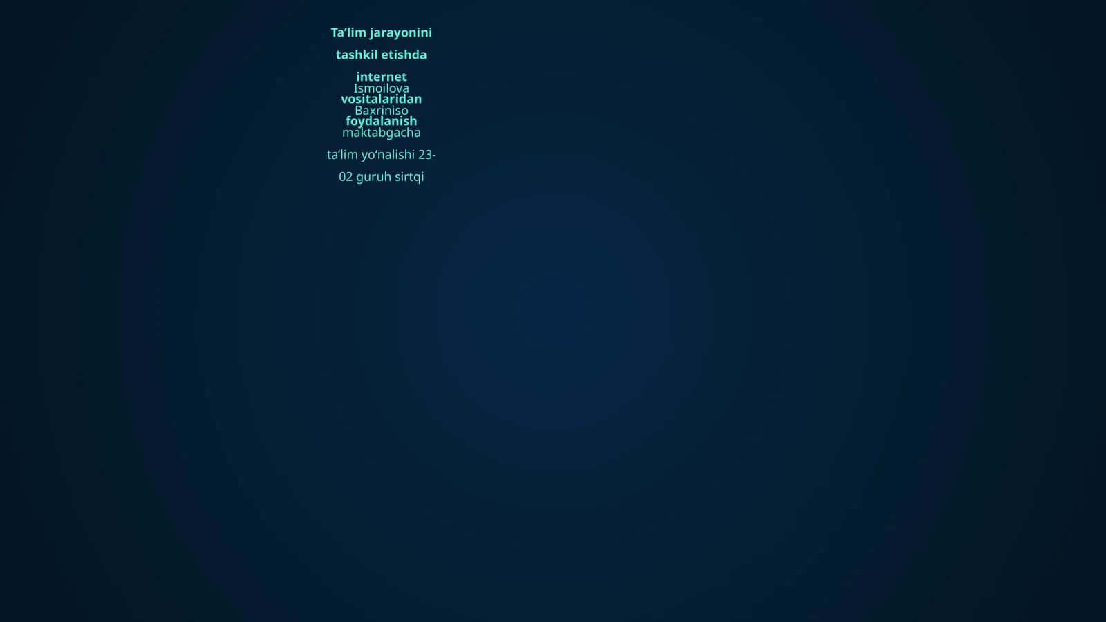 Taʼlim jarayonini tashkil etishda internet vositalaridan foydalanish 1