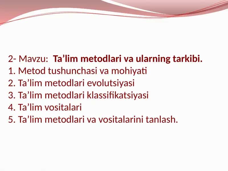 Ta’lim Metodlari 1