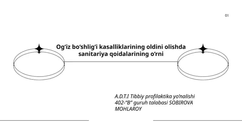 Sanitariya qoidalarining og‘iz bo‘shlig‘i kasalliklarini oldini olishdagi umumiy ahamiyati 1