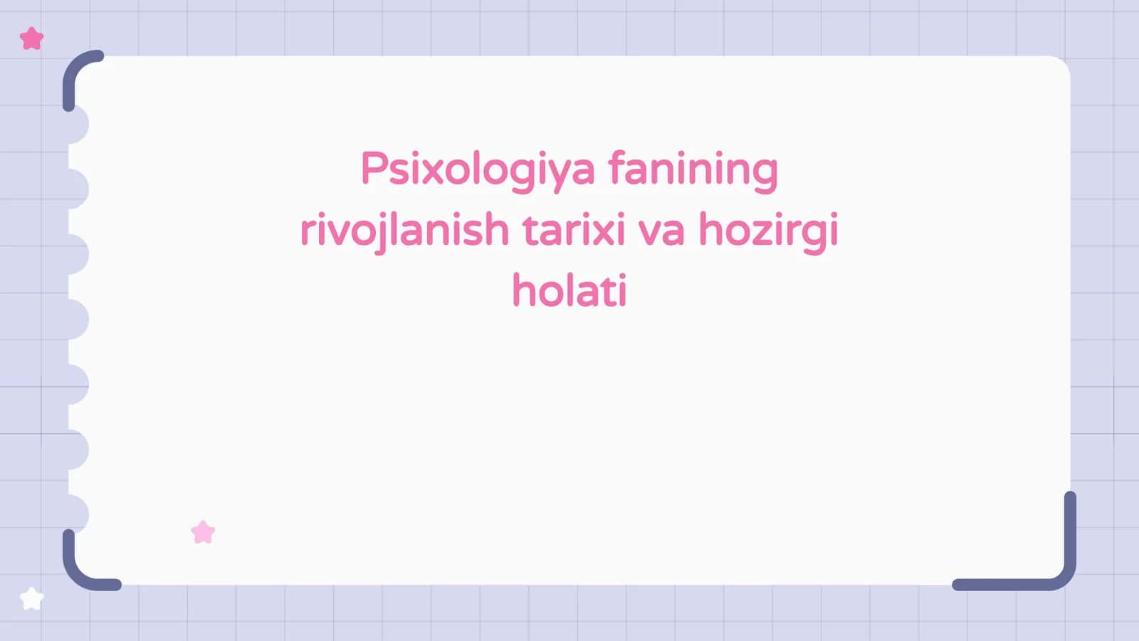 Psixologiya fanining rivojlanish tarixi va hozirgi holati 1