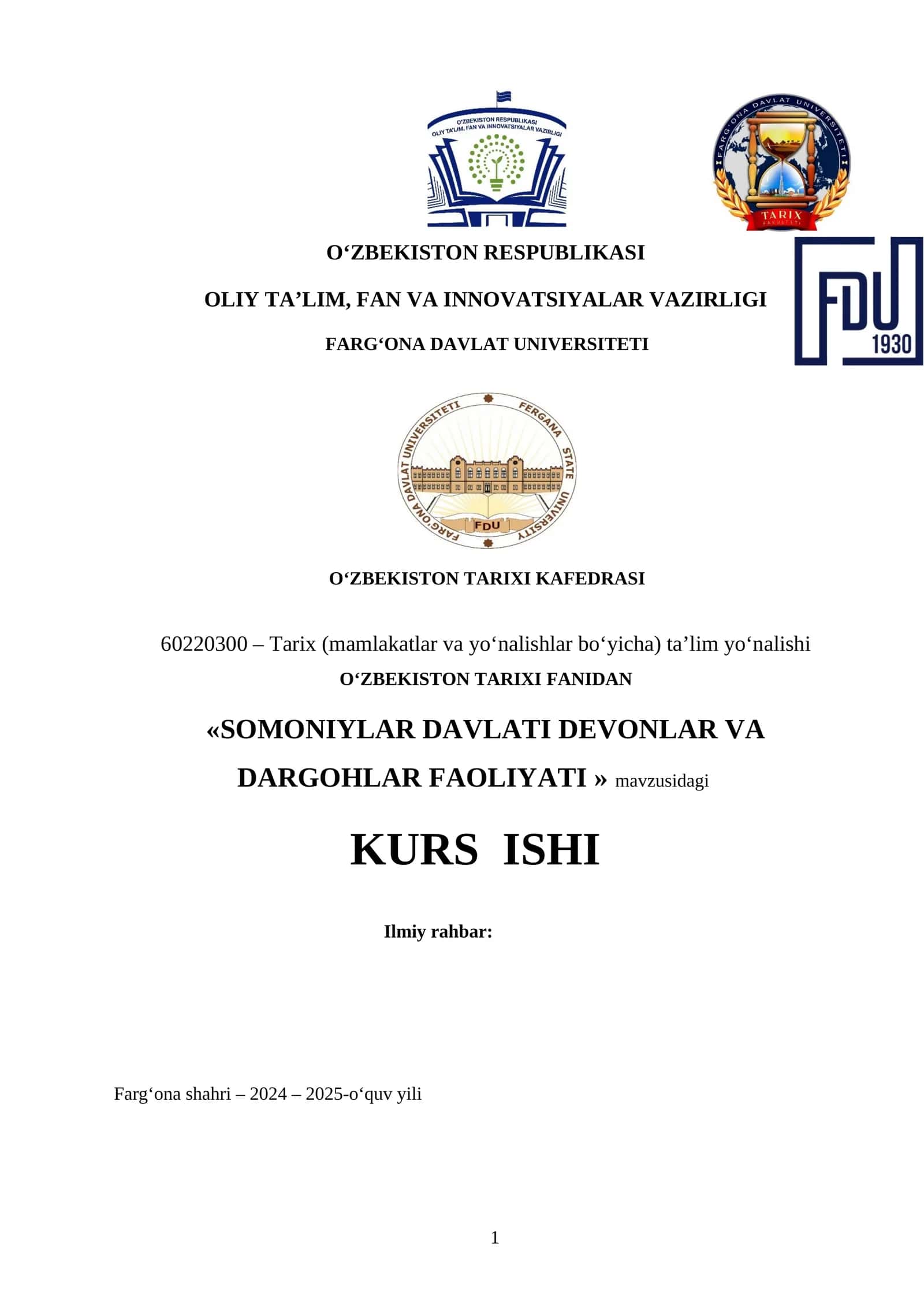 SOMONIYLAR DAVLATI DEVONLAR VA DARGOHLAR FAOLIYATI 1