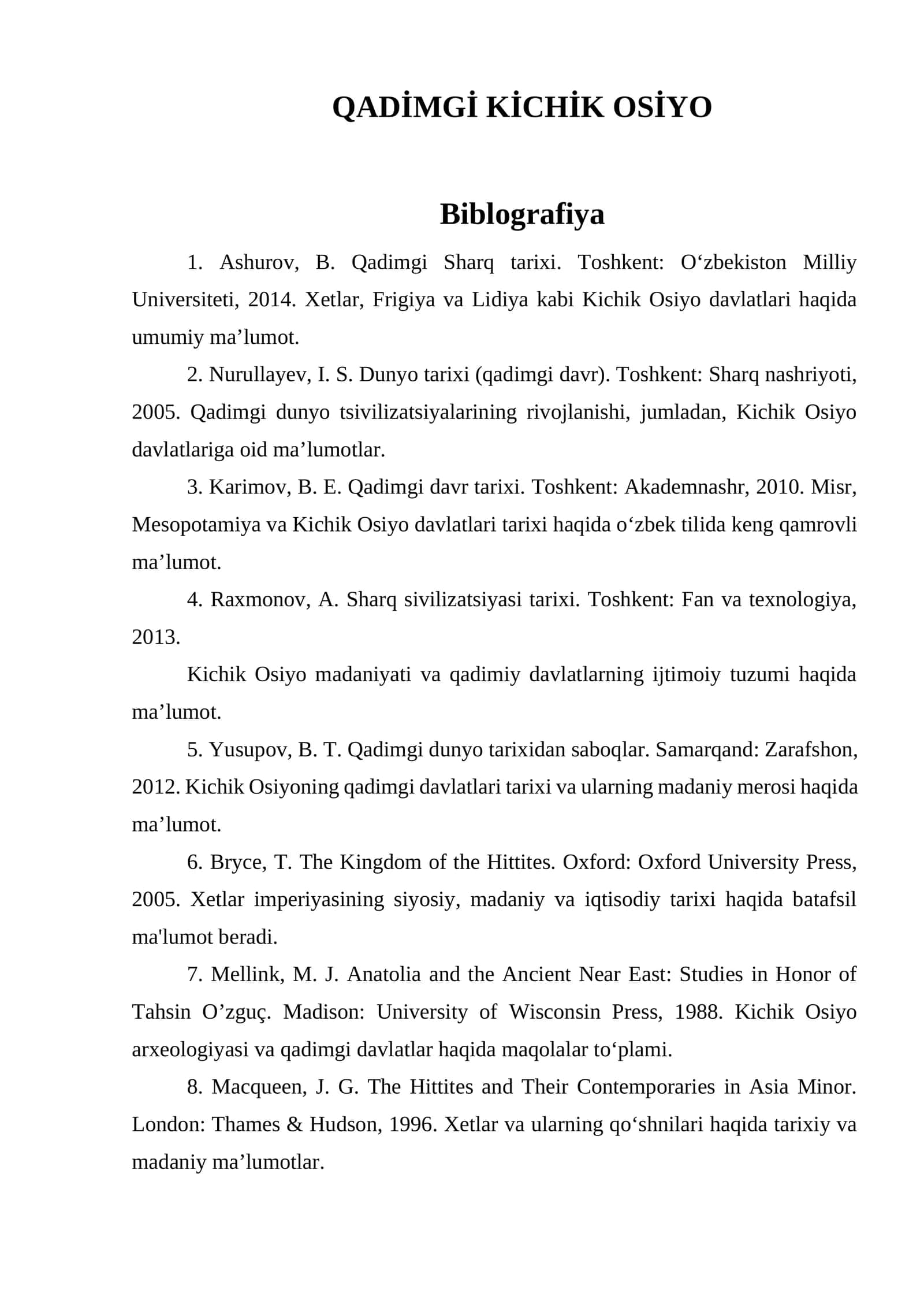 QADİMGİ KİCHİK OSİYO 1
