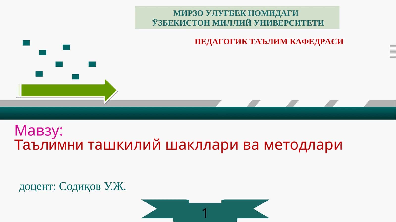 Таълимни ташкилий шакллари ва методлари 1