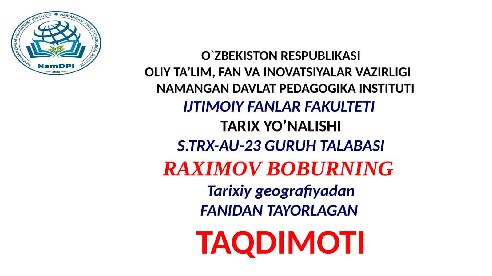 Arablarning oʻrta Osiyoni istilo qilish tarixiy geografik xaritasi 1