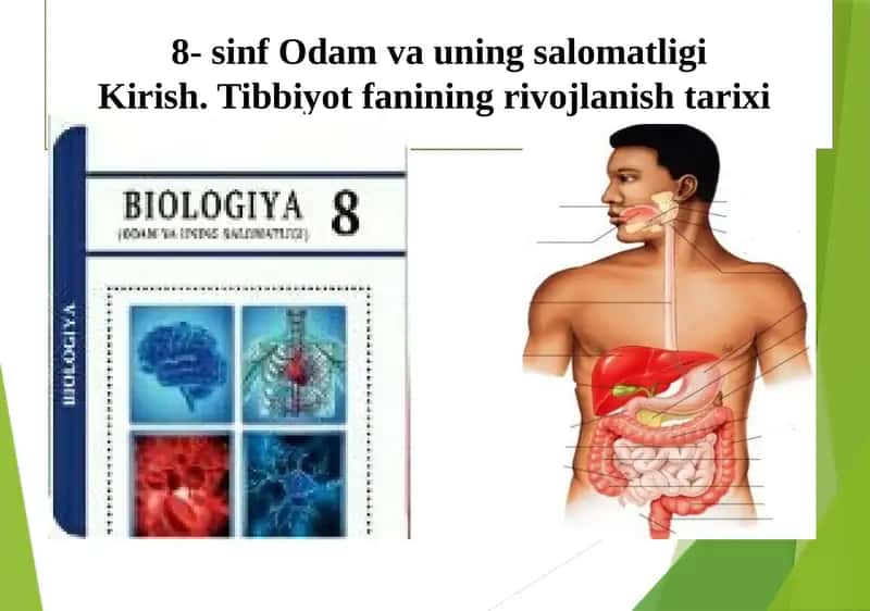 8-sinf Odam va uning salomatligi 1