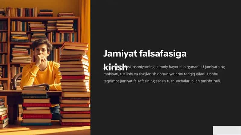 Jamiyat falsafasiga kirish 1
