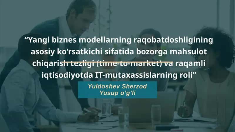 Bozor mahsulotlari chiqarish tezligi(time-to-market) 1