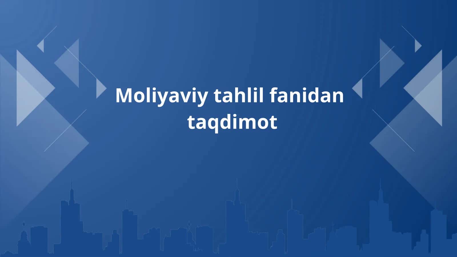 Foyda shakllanishi tahlili 1