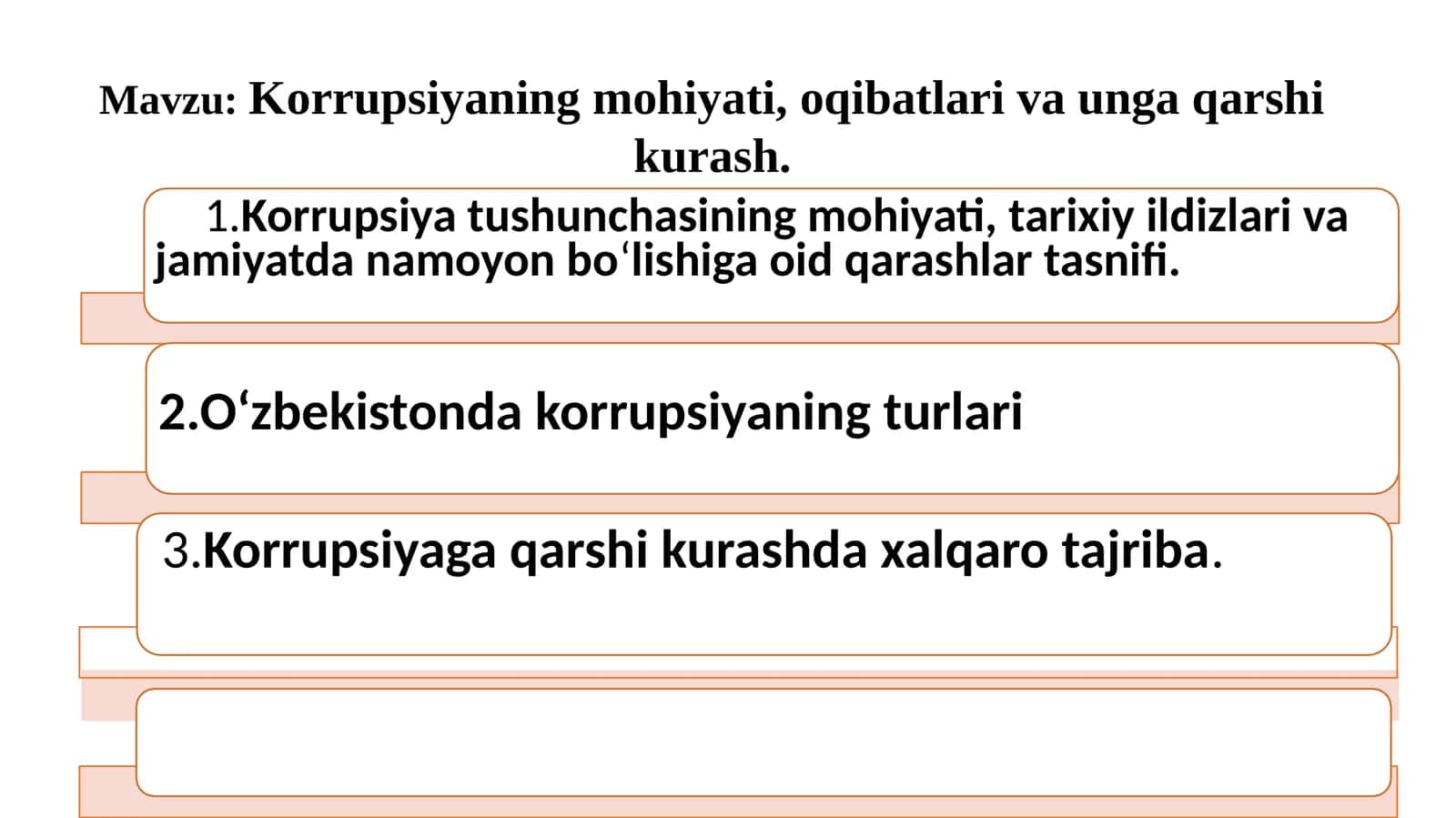 Korrupsiyaning mohiyati, oqibatlari va unga qarshi kurash.mexanizmlari 1