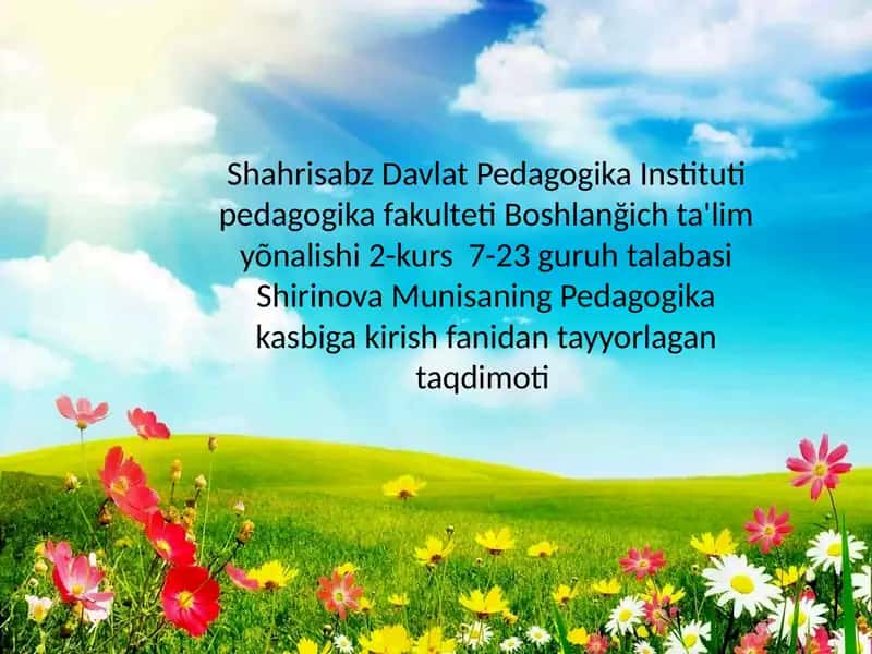 Islom dinining o'qitish metodlari 1