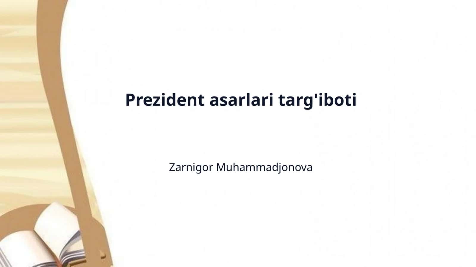 Prezident asarlari targ'iboti 1