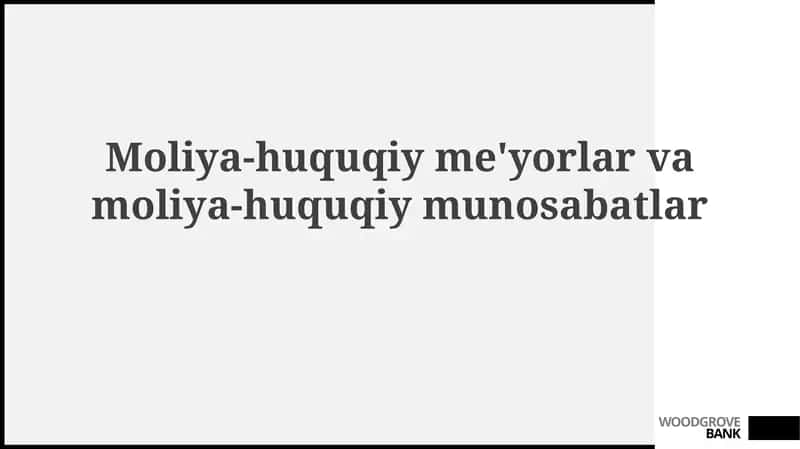 Moliya va huquqiy normalar 1